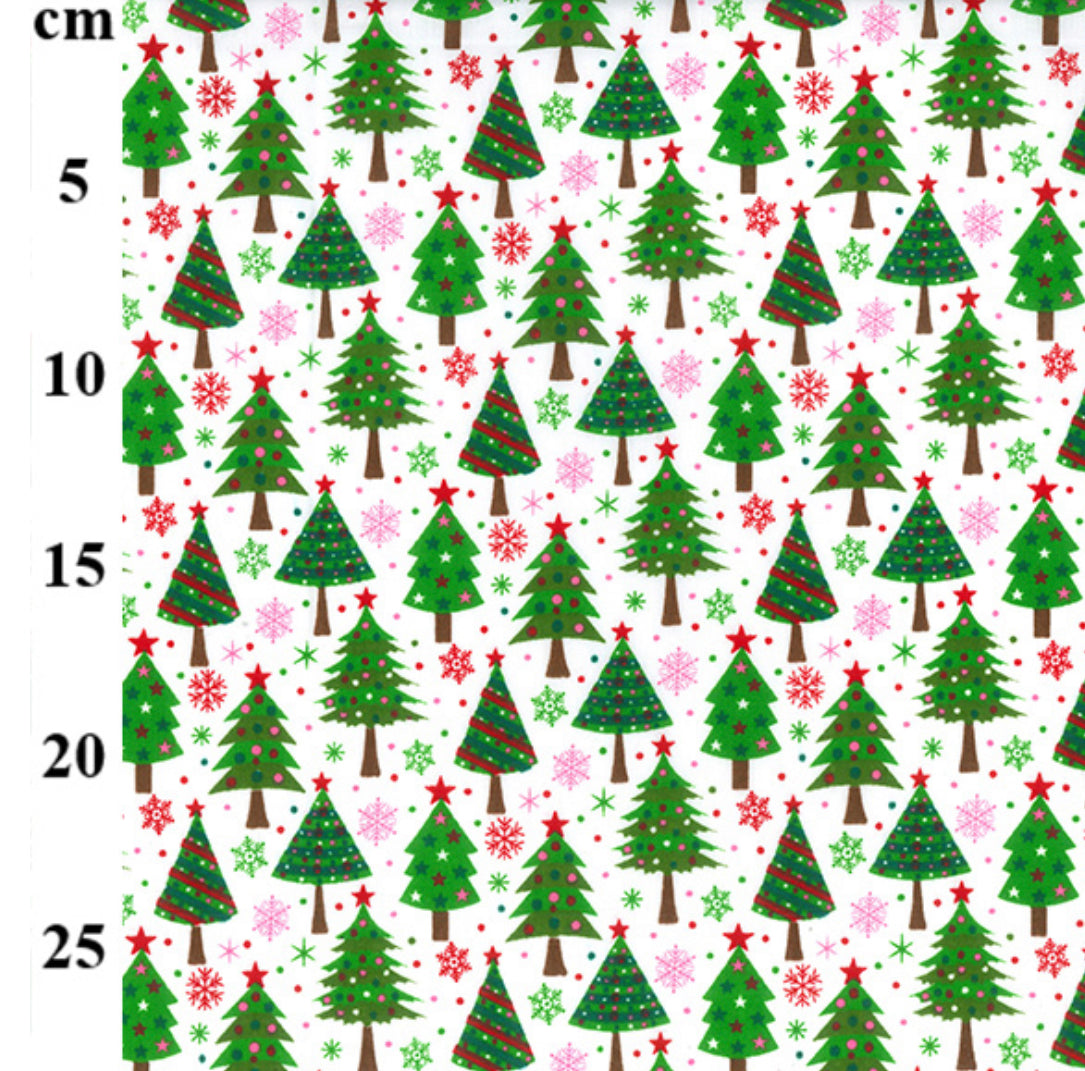 Polycotton - Christmas Trees (TCP 944)