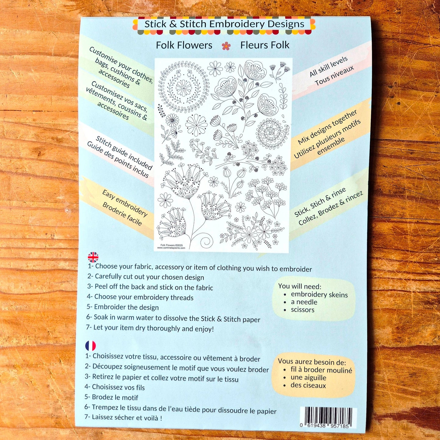 Stick and Stitch Embroidery: Folk Flowers