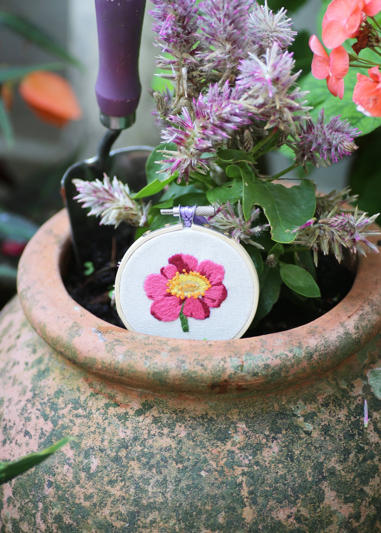 Royal Horticultural Society Embroidery Hoop Pastel Florals