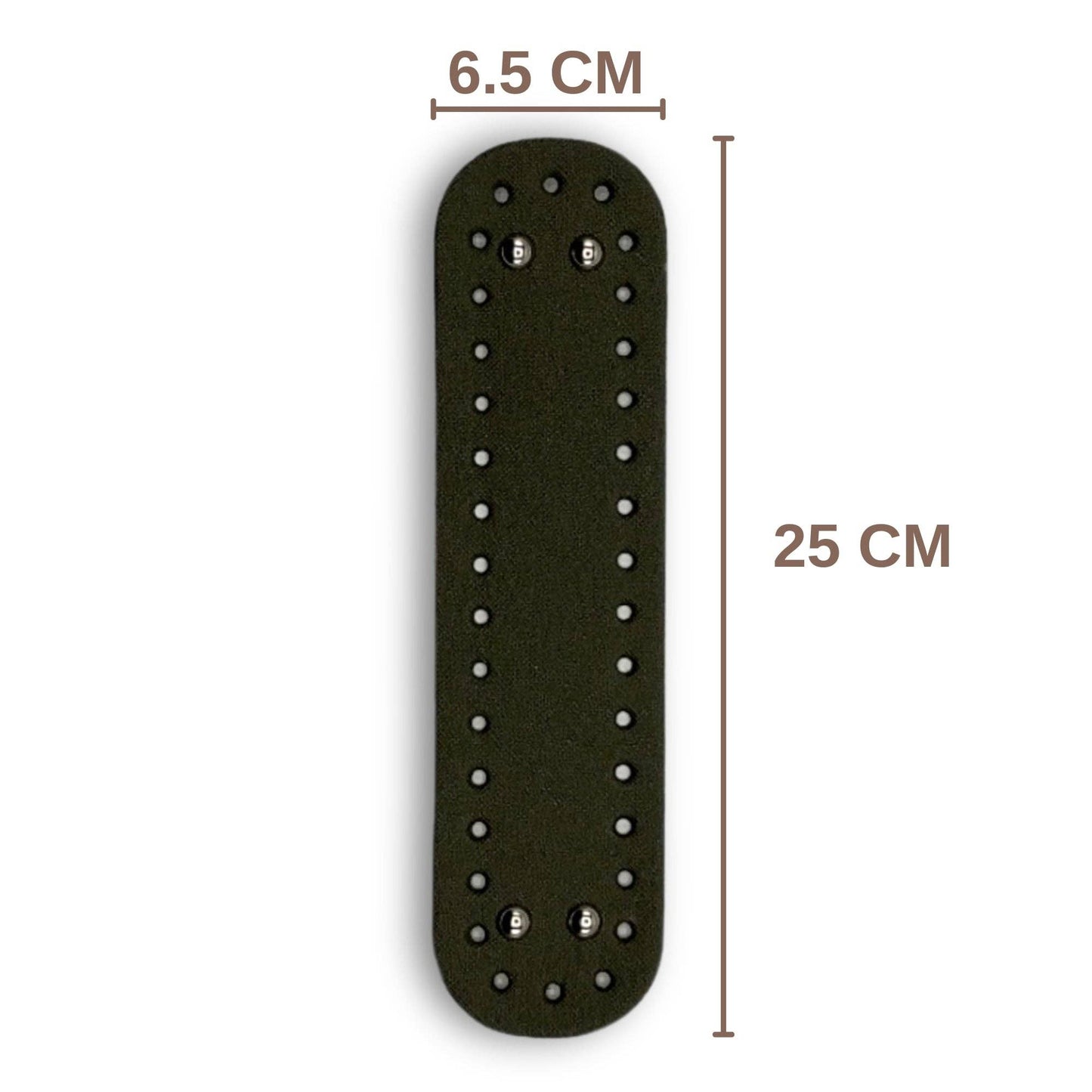 PU Leather Small Bag Base, Bag Bottom Pad (6.5 Cm x 25 Cm): Black