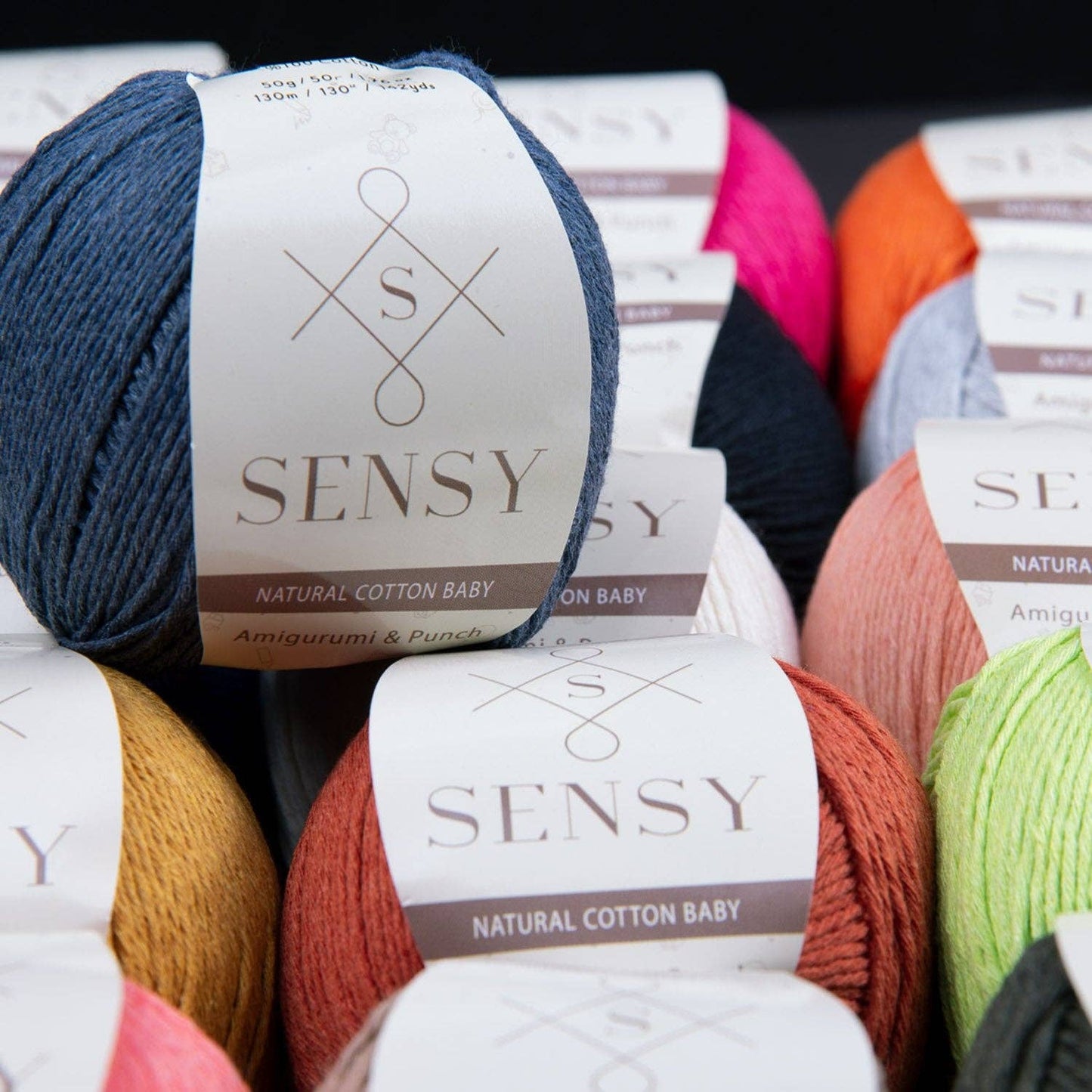 Sensy Premium 100% Soft Cotton Yarn for Amigurumi Knitting a: 32 - Medium Grey