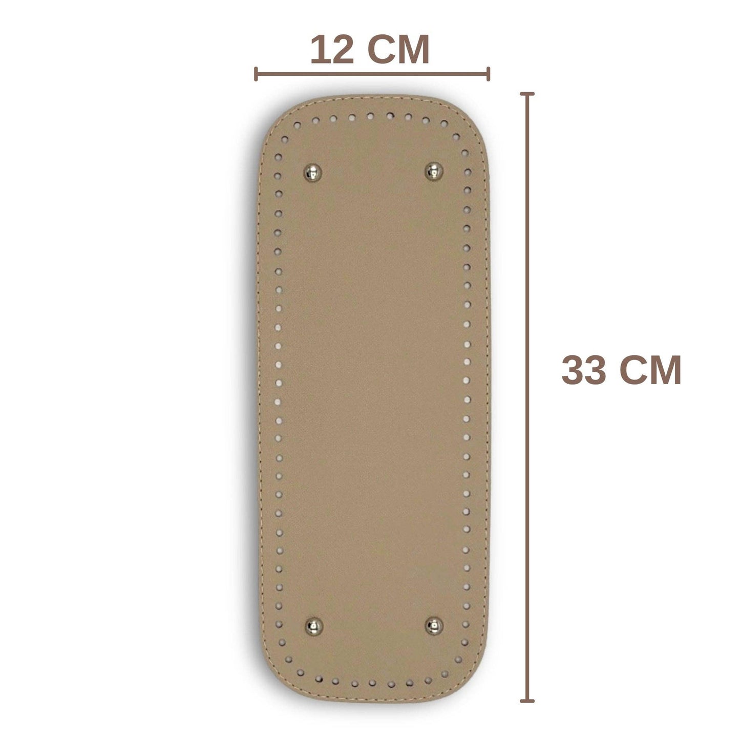 PU Leather Large Bag Base, Bag Bottom Pad (12 Cm x 33 Cm): Brown