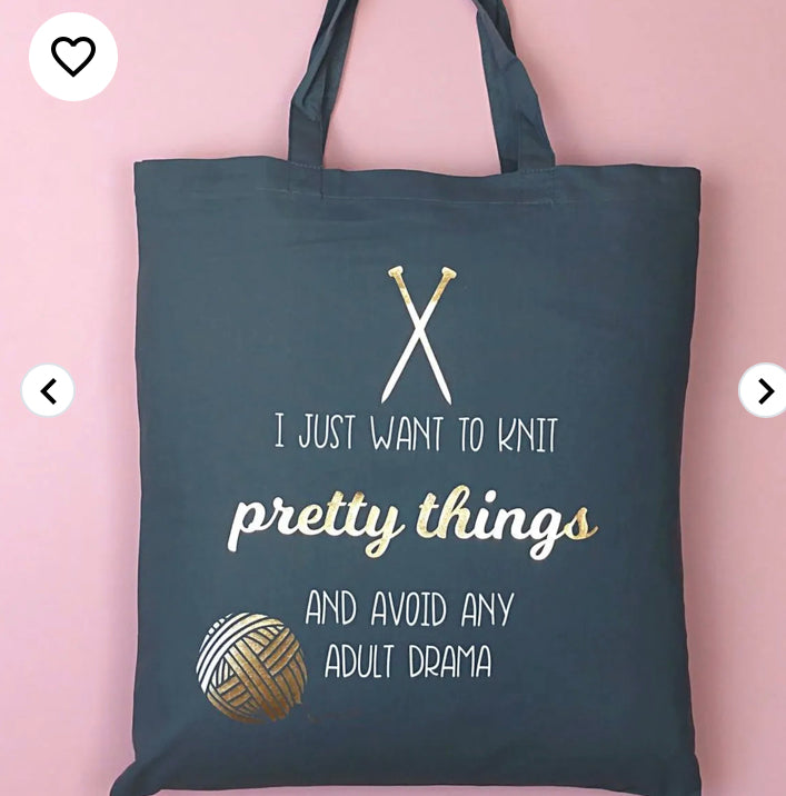 Knitting Design Tote Bag