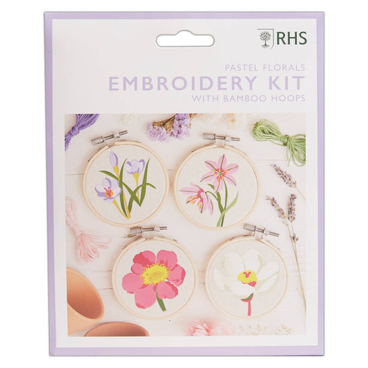 Royal Horticultural Society Embroidery Hoop Pastel Florals