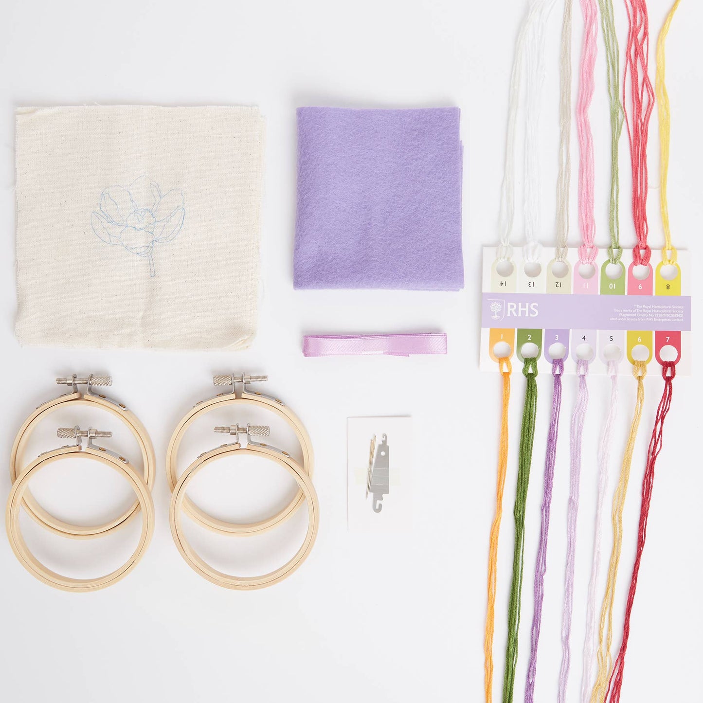 Royal Horticultural Society Embroidery Hoop Pastel Florals