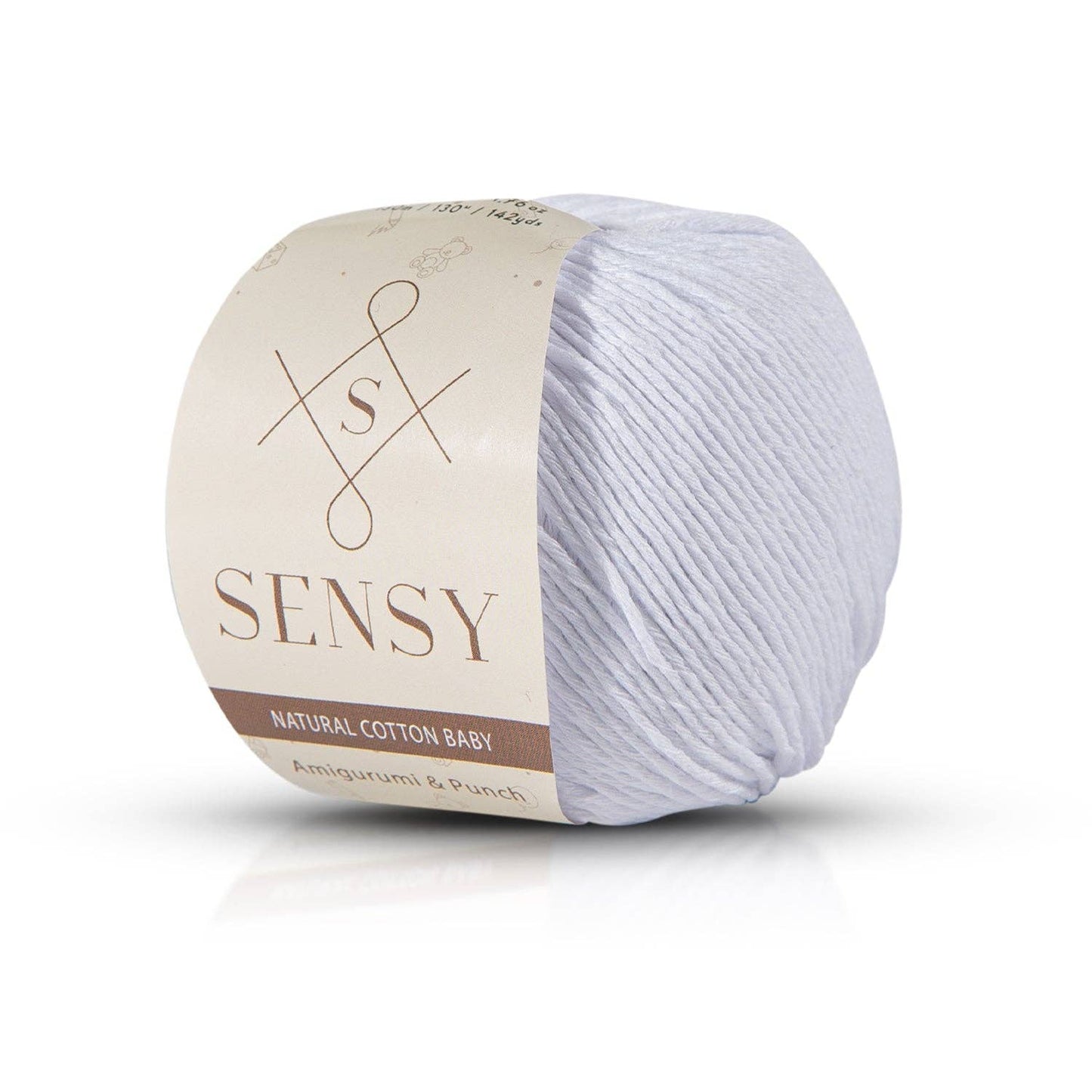 Sensy Premium 100% Soft Cotton Yarn for Amigurumi Knitting a: 10 - Baby Blue