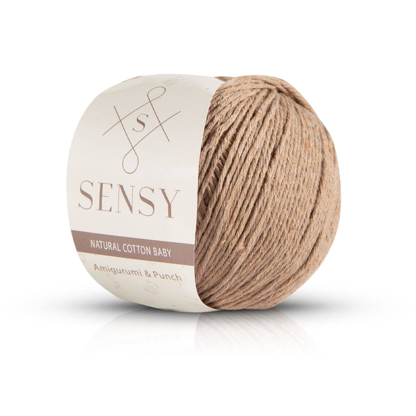 Sensy Premium 100% Soft Cotton Yarn for Amigurumi Knitting a: 02 - Mink