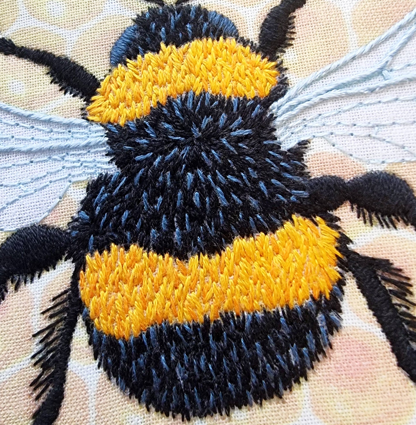 Bumblebee Thread Painting Handmade Embroidery Kit Hoop Art