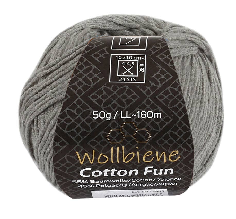 Cotton Fun all-season wool 50g knitting wool cotton mix: 25 black