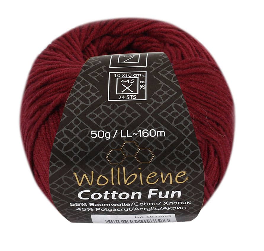 Cotton Fun all-season wool 50g knitting wool cotton mix: 25 black