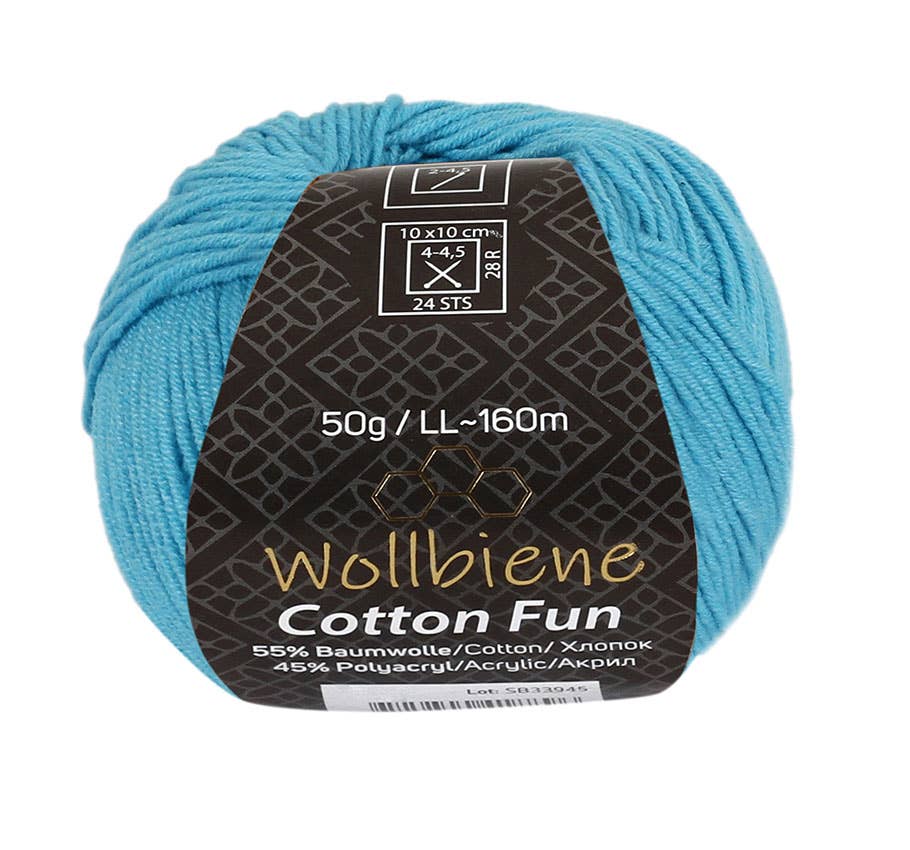 Cotton Fun all-season wool 50g knitting wool cotton mix: 25 black