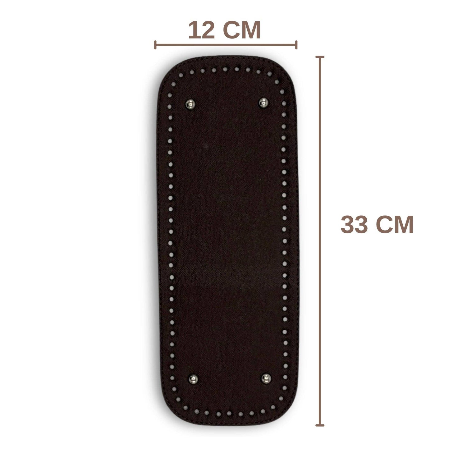 PU Leather Large Bag Base, Bag Bottom Pad (12 Cm x 33 Cm): Black