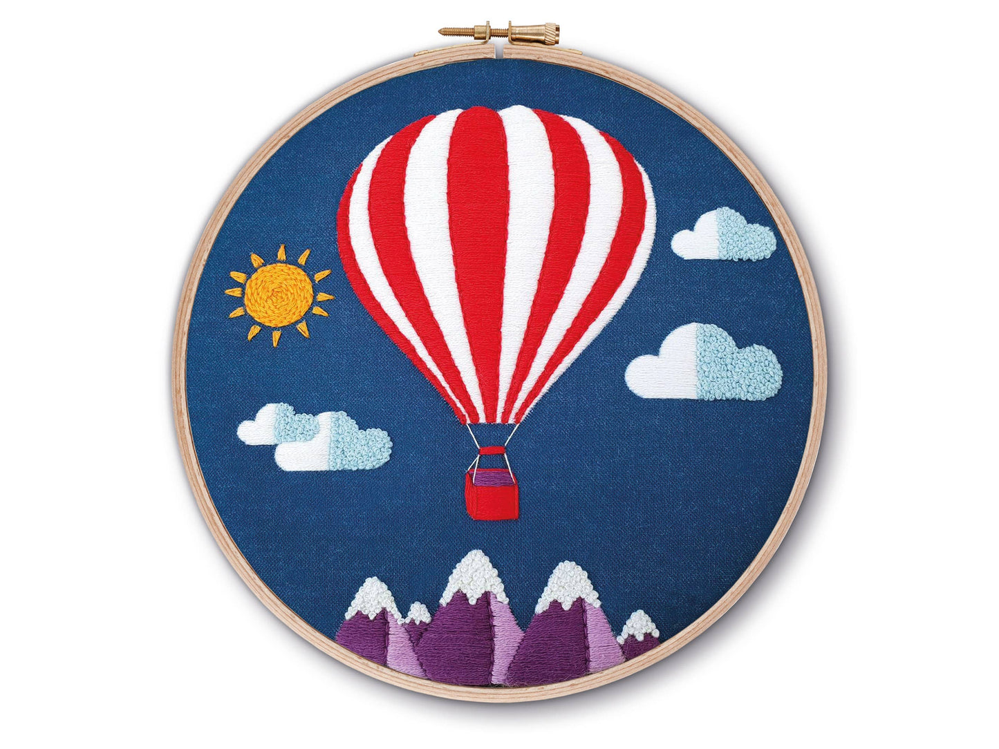 Hot Air Balloon Handmade Embroidery Pattern Fabric Pack