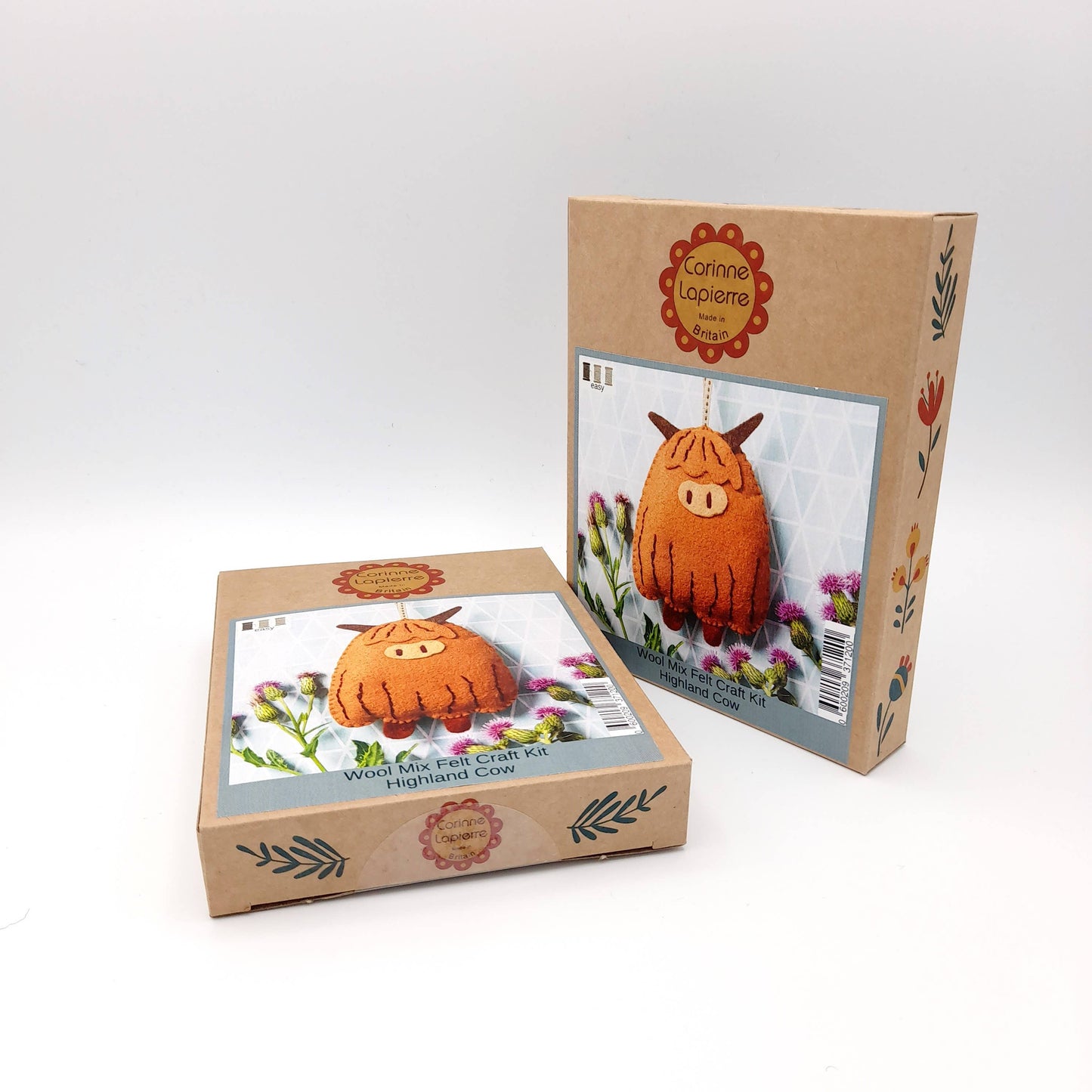 Highland Cow Felt Craft Mini Kit: English