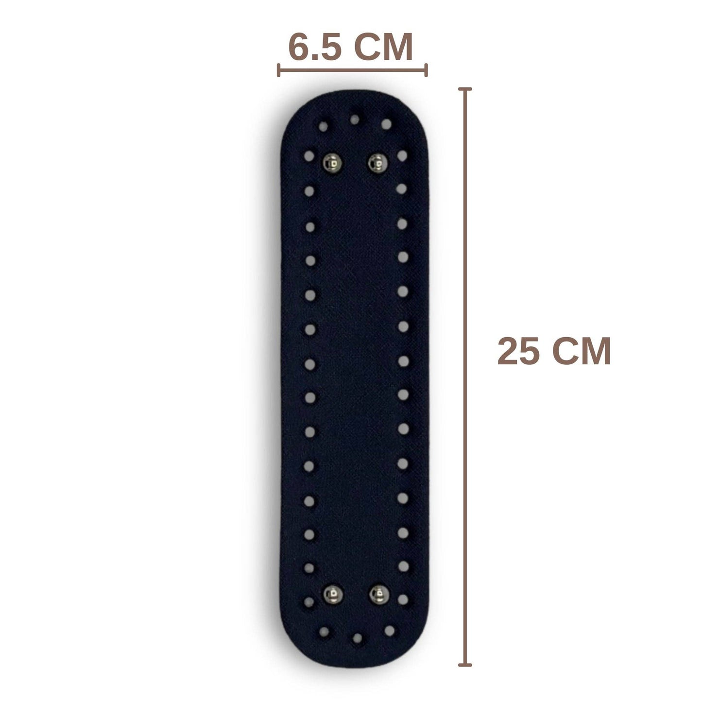 PU Leather Small Bag Base, Bag Bottom Pad (6.5 Cm x 25 Cm): Black