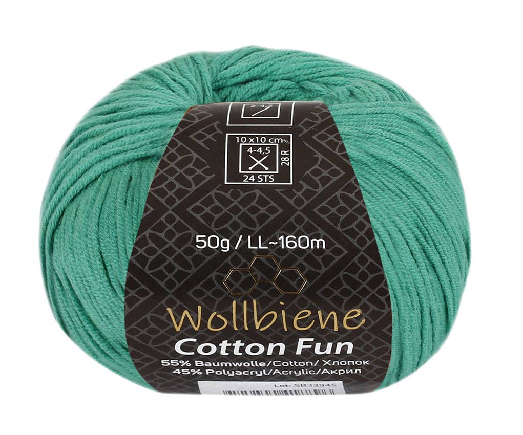 Cotton Fun all-season wool 50g knitting wool cotton mix: 21 dark blue