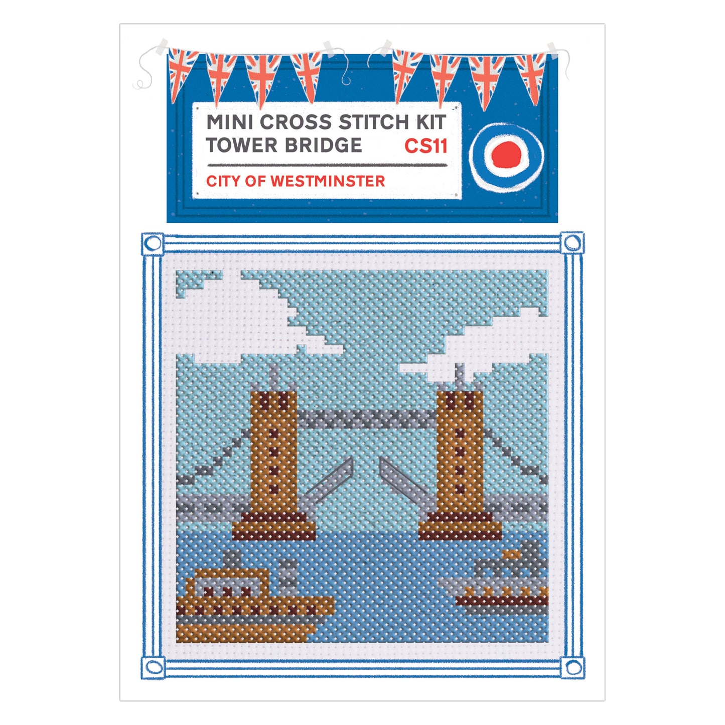 Sew & So On Mini Cross Stitch Kits, 12 Mini London Designs