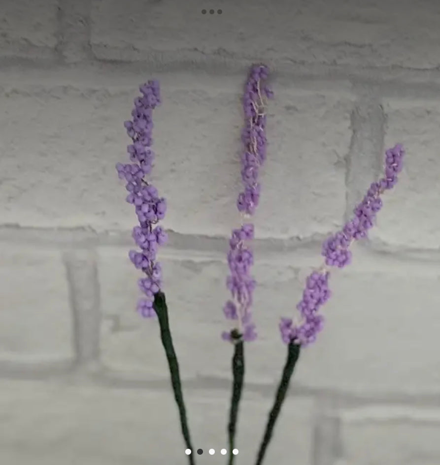 Beaded Flower Kit. Lavender