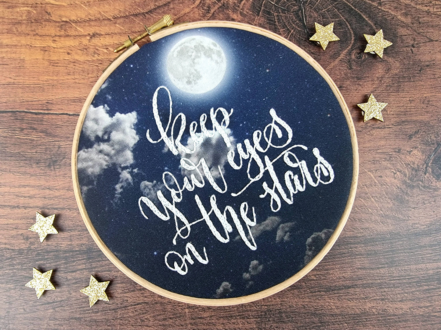 Eyes on the Stars Embroidery Pattern Fabric Pack