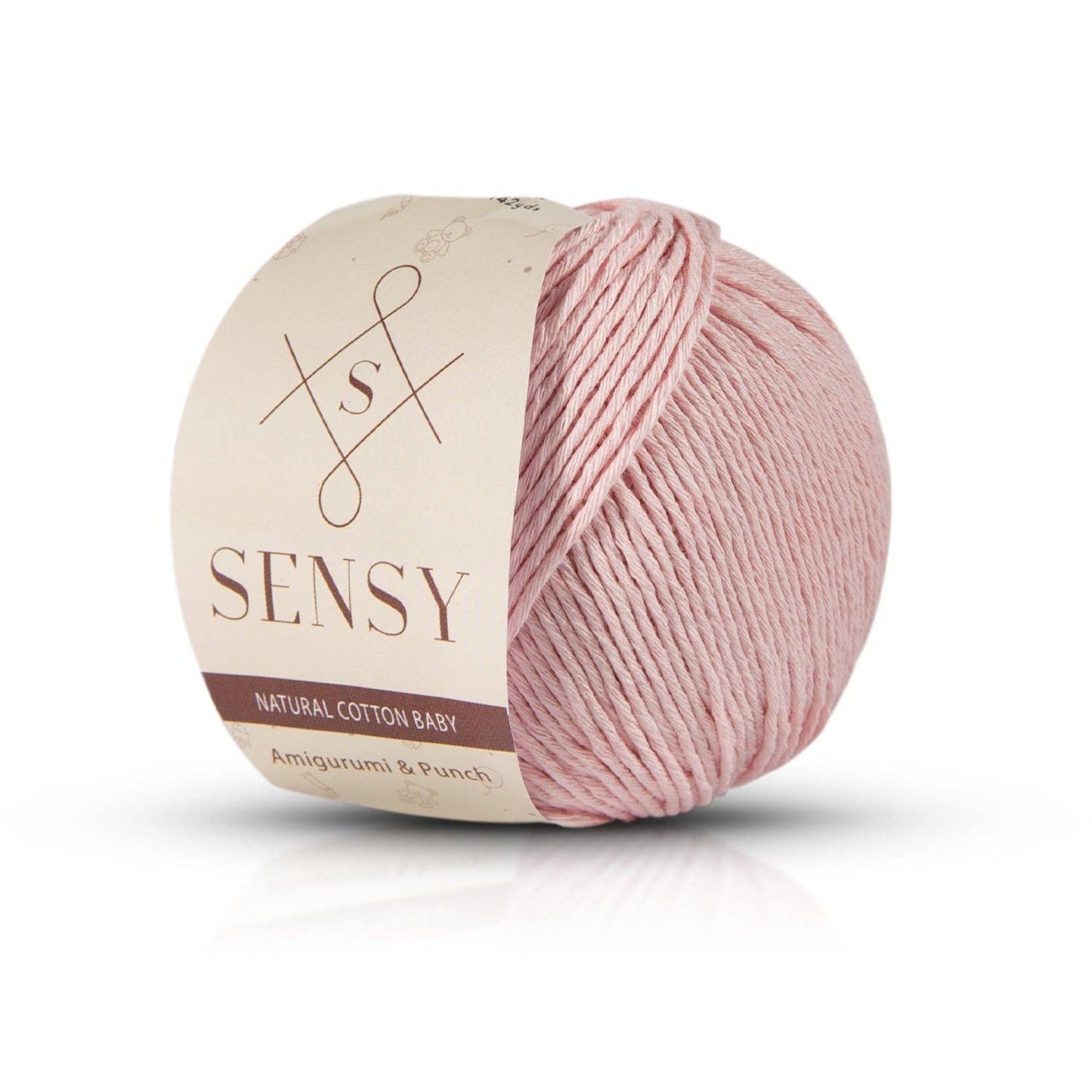 Sensy Premium 100% Soft Cotton Yarn for Amigurumi Knitting a: 03 - Baby Pink