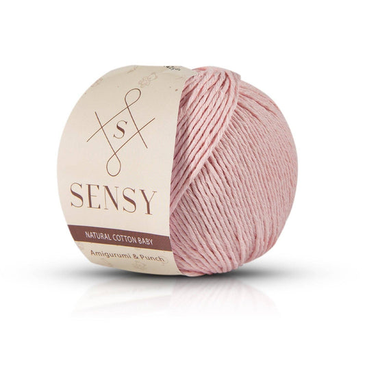 Sensy Premium 100% Soft Cotton Yarn for Amigurumi Knitting a: 03 - Baby Pink