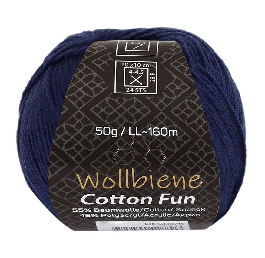 Cotton Fun all-season wool 50g knitting wool cotton mix: 20 dark brown
