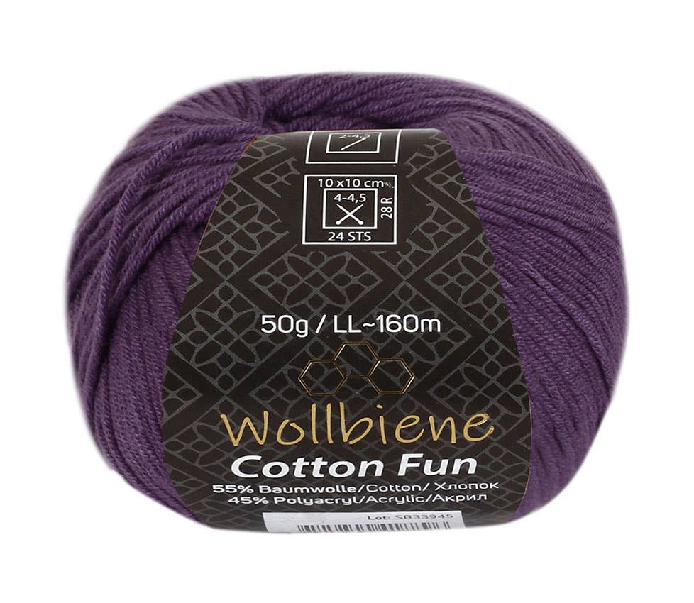 Cotton Fun all-season wool 50g knitting wool cotton mix: 21 dark blue