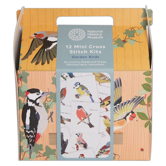 Natural Histrory Museum Cross Stitch, 12 Mini Designs, Birds