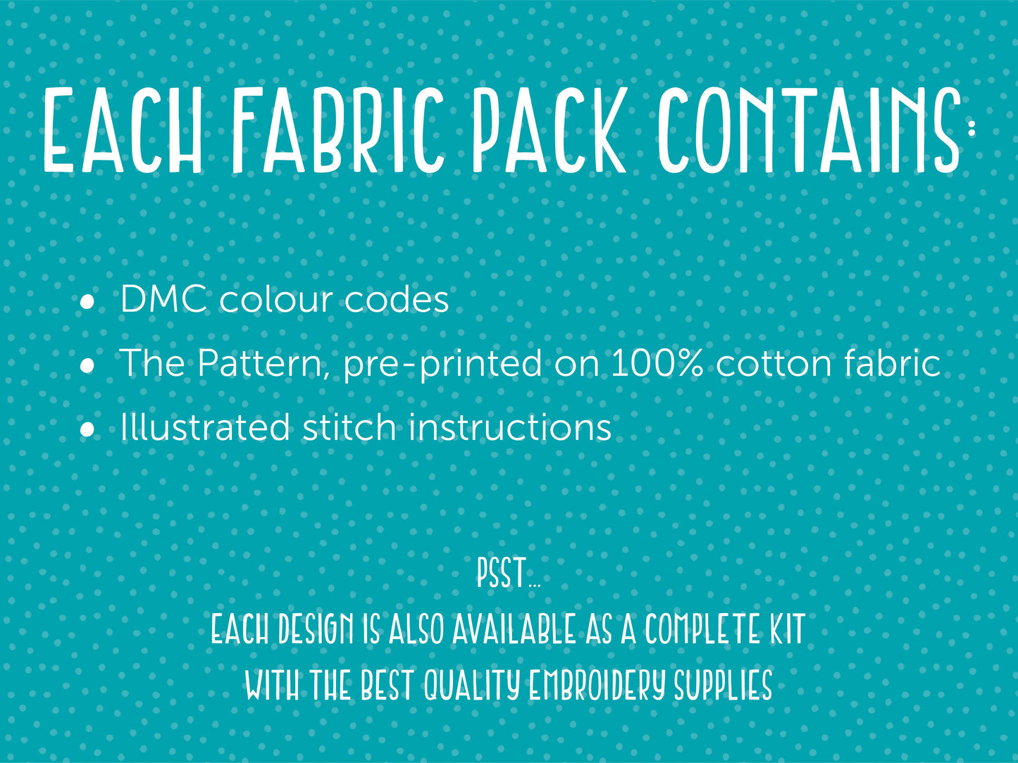 Bees and Wildflowers Handmade Embroidery Pattern Fabric Pack