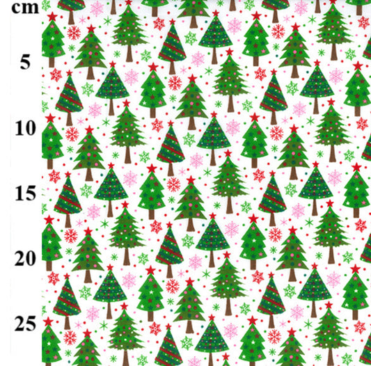 Polycotton - Christmas Trees (TCP 944)