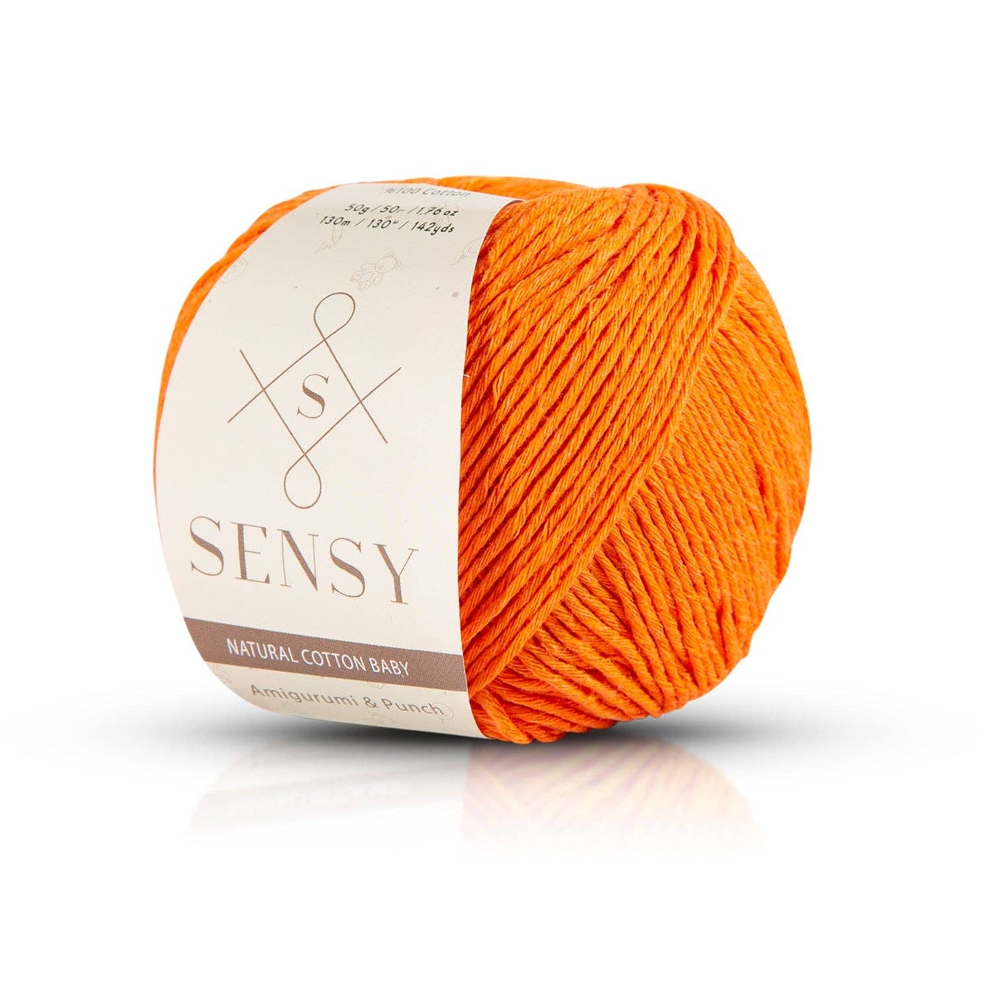 Sensy Premium 100% Soft Cotton Yarn for Amigurumi Knitting a: 05 - Orange