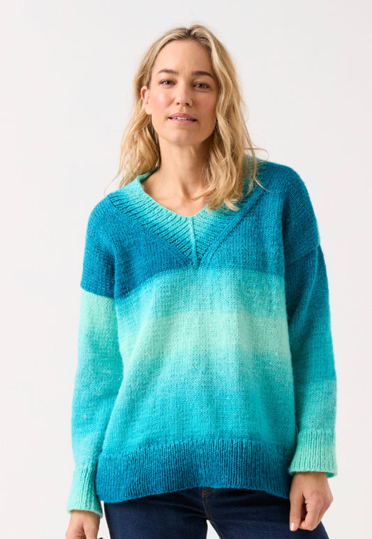 Sirdar Jewelspun Ombre aran pattern 10845