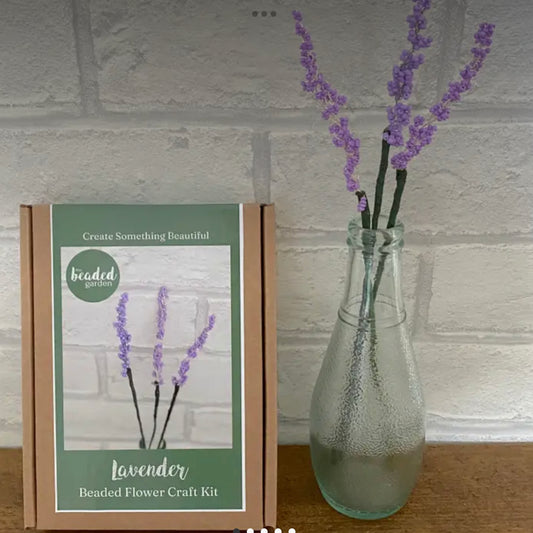 Beaded Flower Kit. Lavender