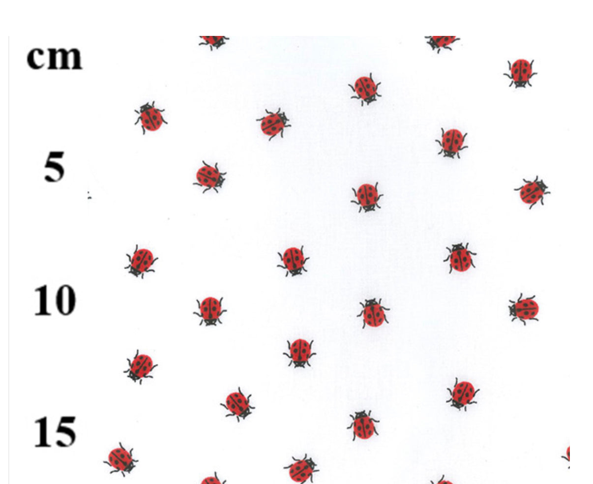 Polycotton fabric -Ladybird design