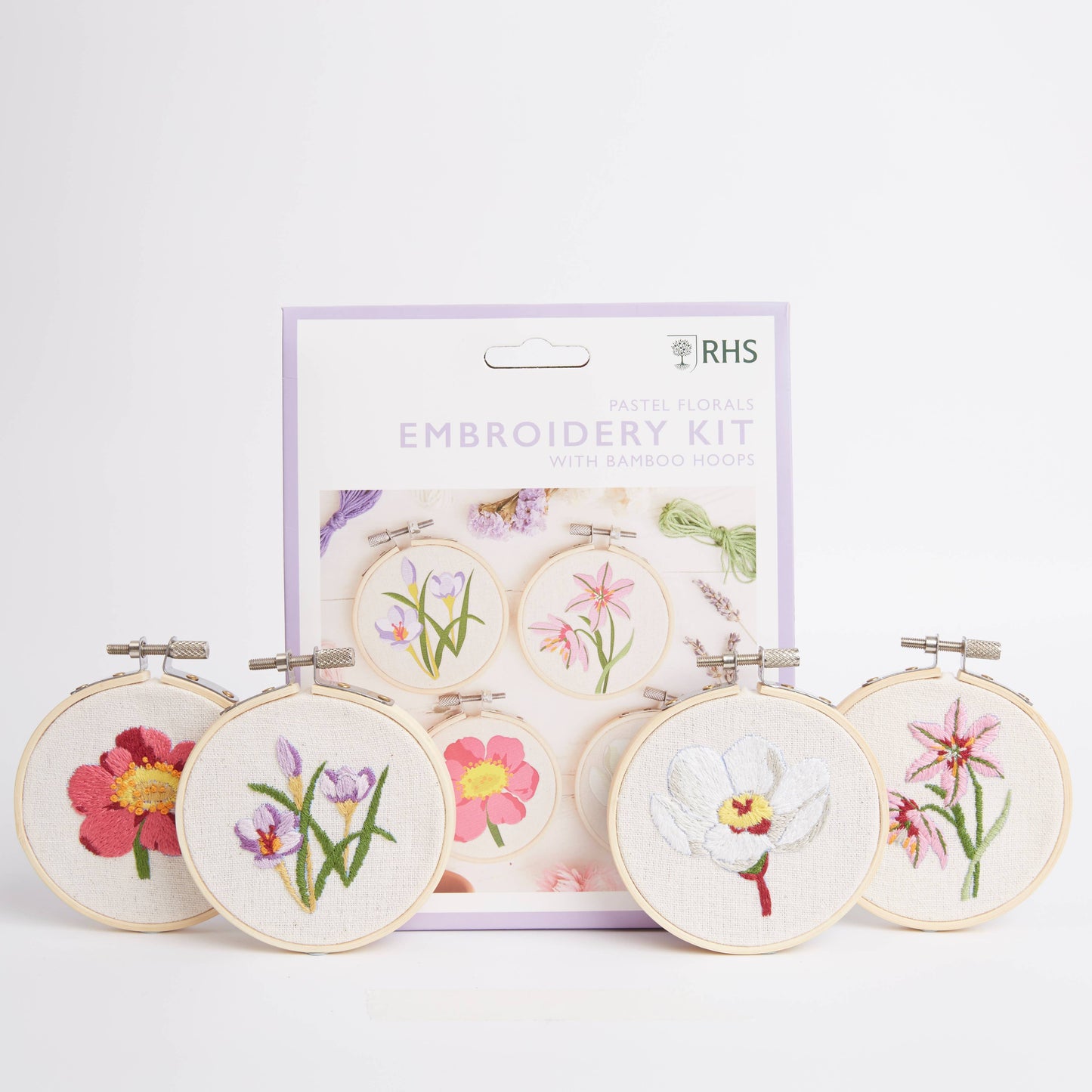 Royal Horticultural Society Embroidery Hoop Pastel Florals