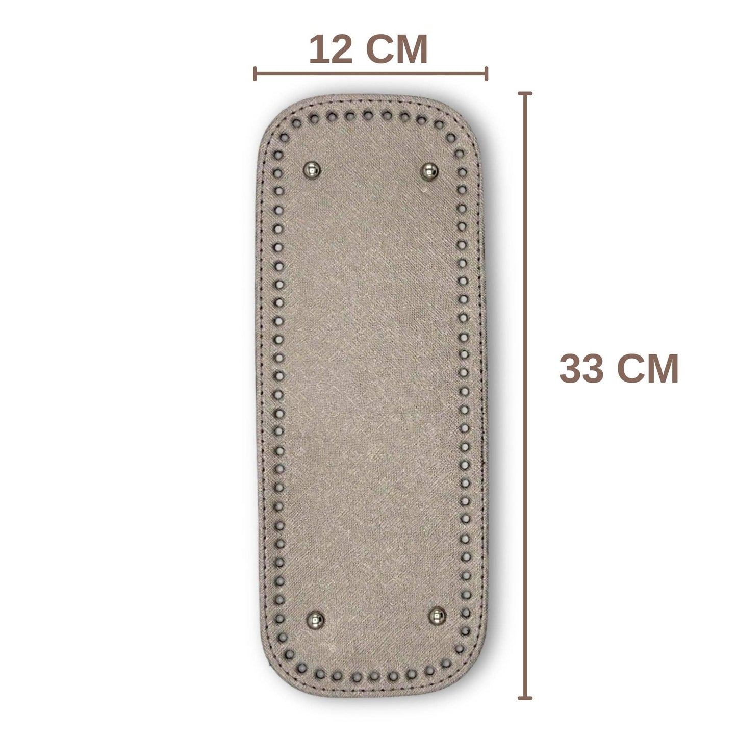 PU Leather Large Bag Base, Bag Bottom Pad (12 Cm x 33 Cm): Black