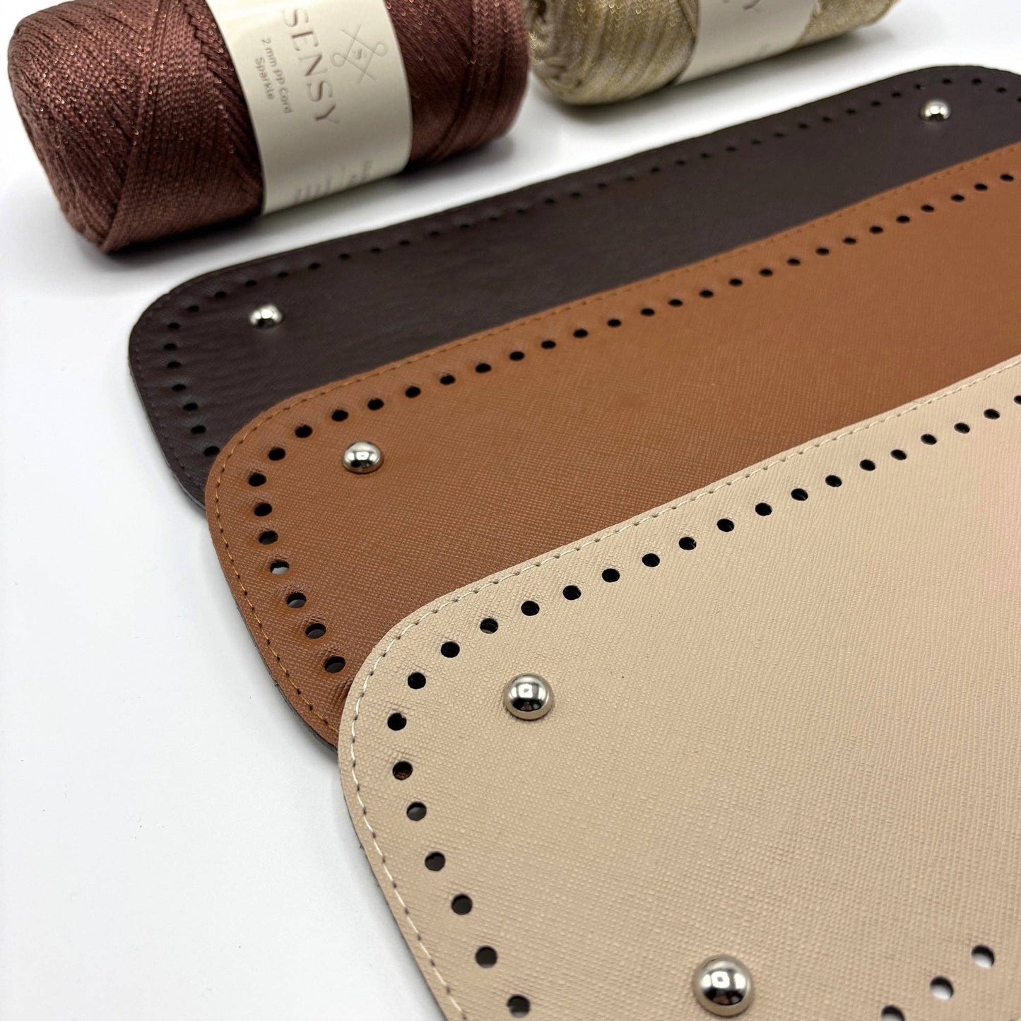 PU Leather Large Bag Base, Bag Bottom Pad (12 Cm x 33 Cm): Brown