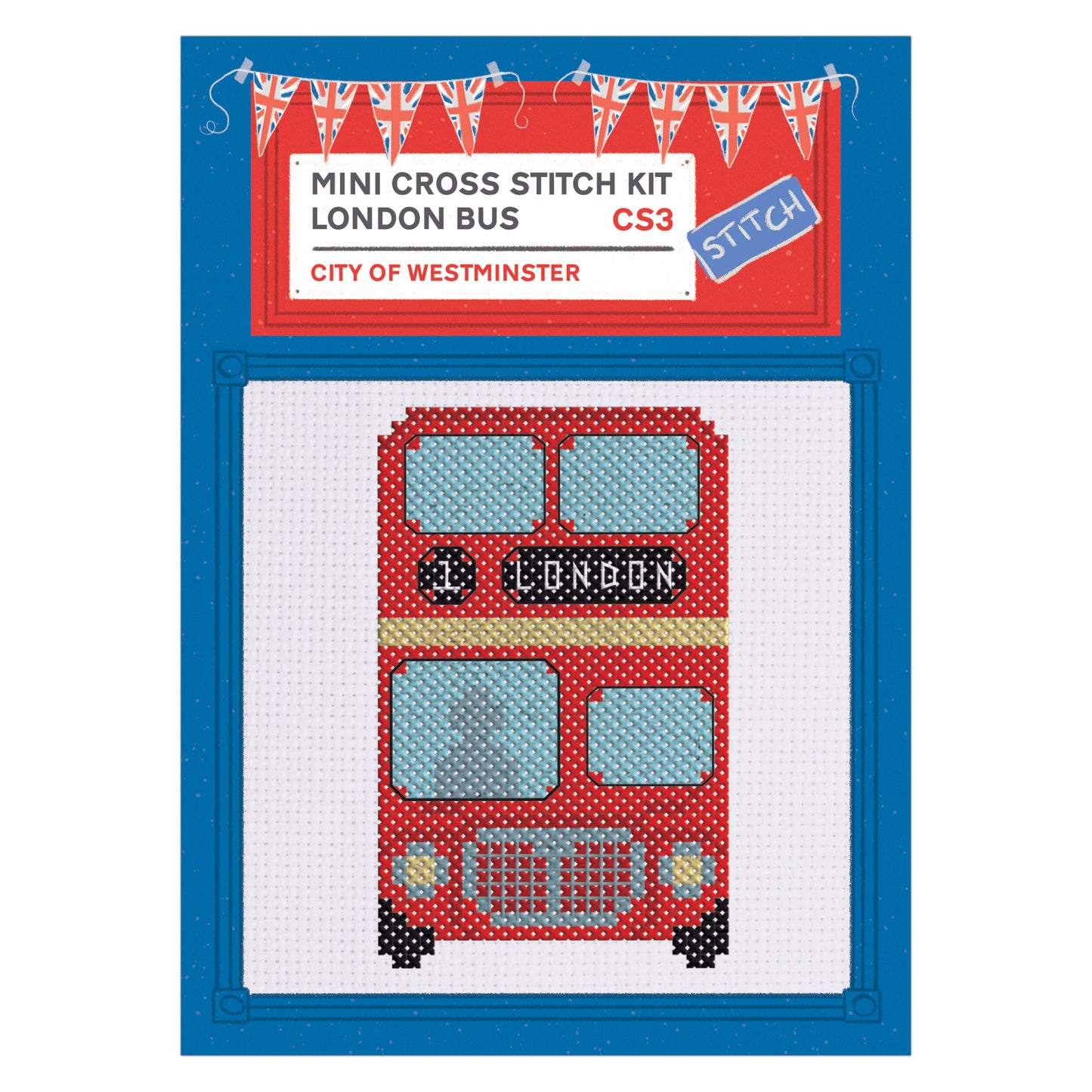 Sew & So On Mini Cross Stitch Kits, 12 Mini London Designs