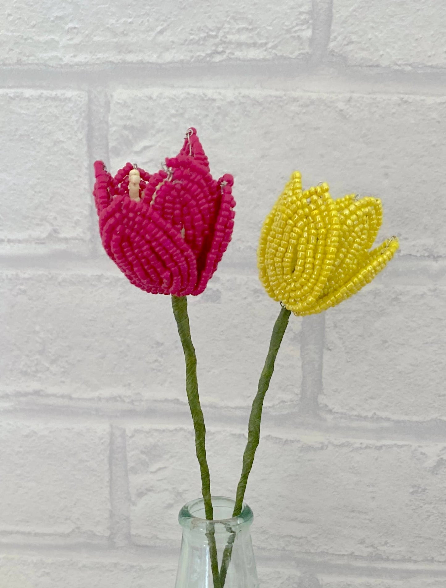 Beaded Flower Craft Kit - Tulip. A creative gift idea.