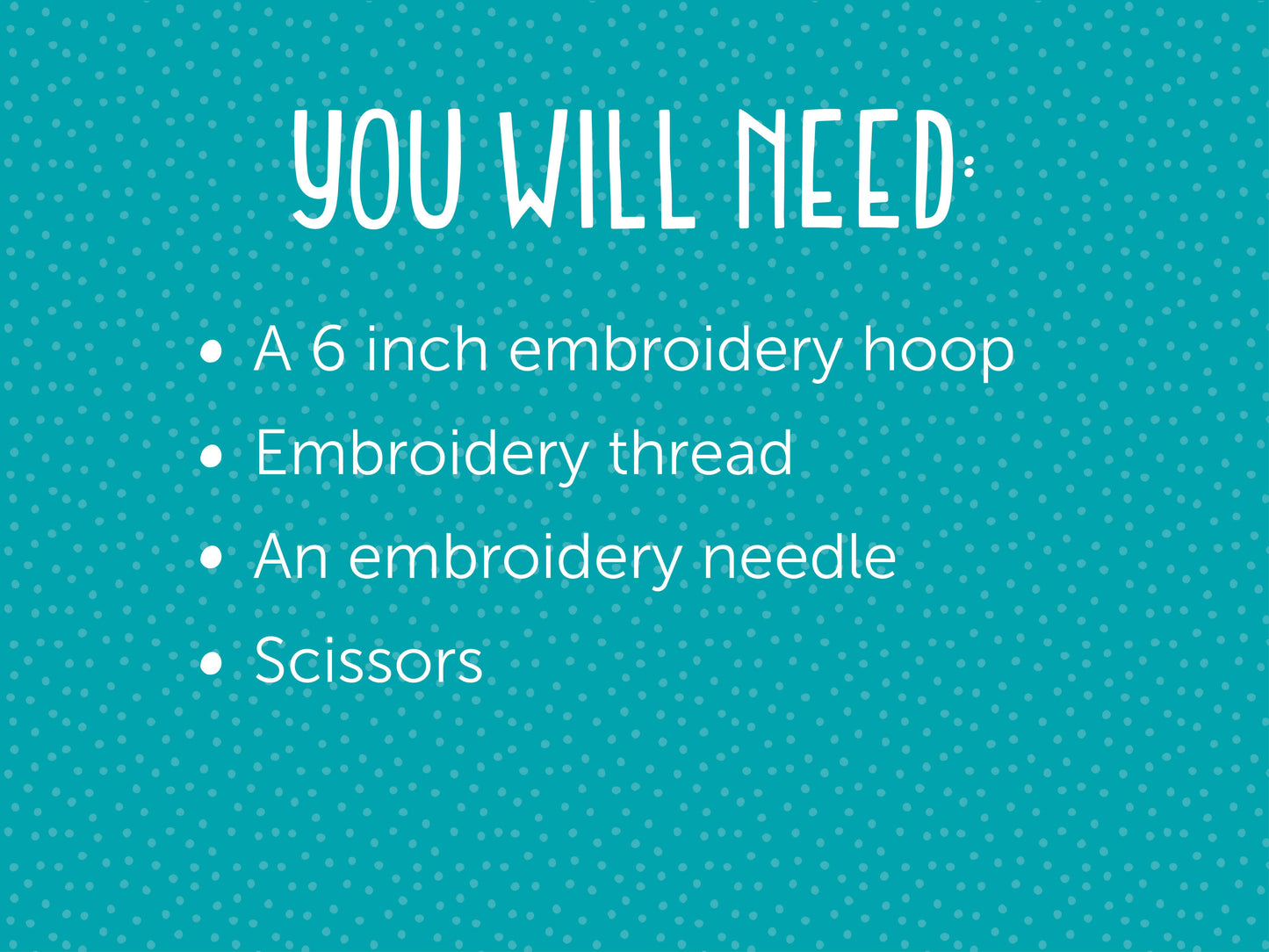 Be Kind to Yourself Handmade Embroidery Pattern Fabric Pack