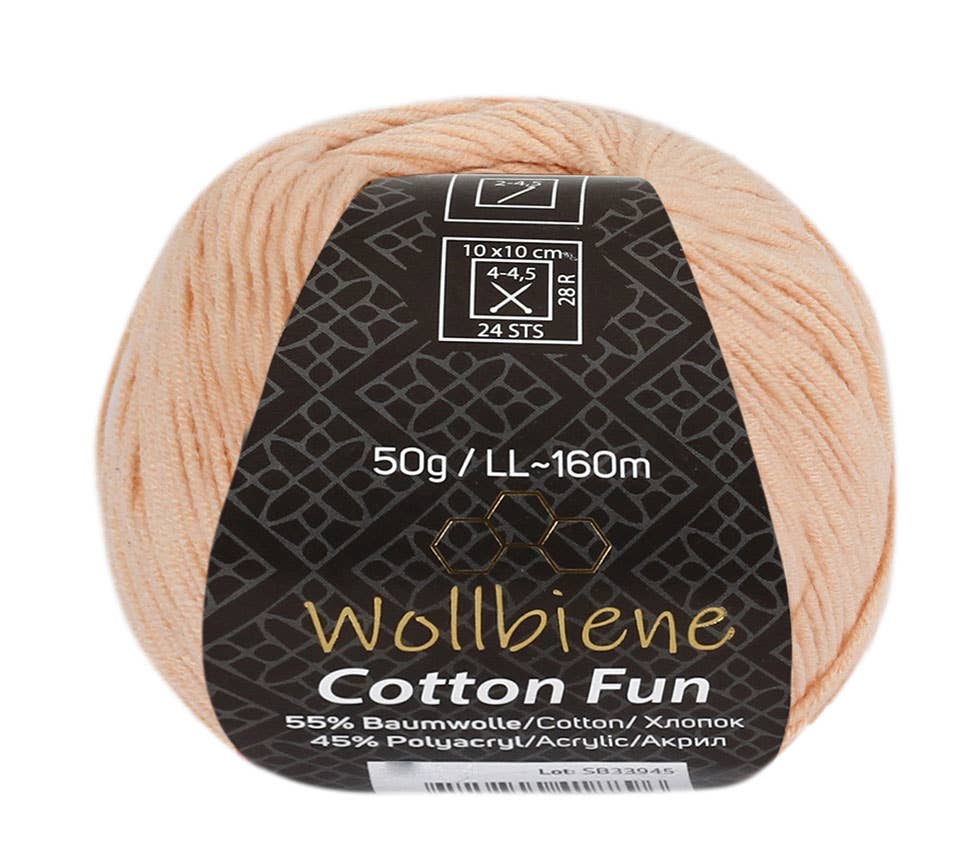 Cotton Fun all-season wool 50g knitting wool cotton mix: 20 dark brown