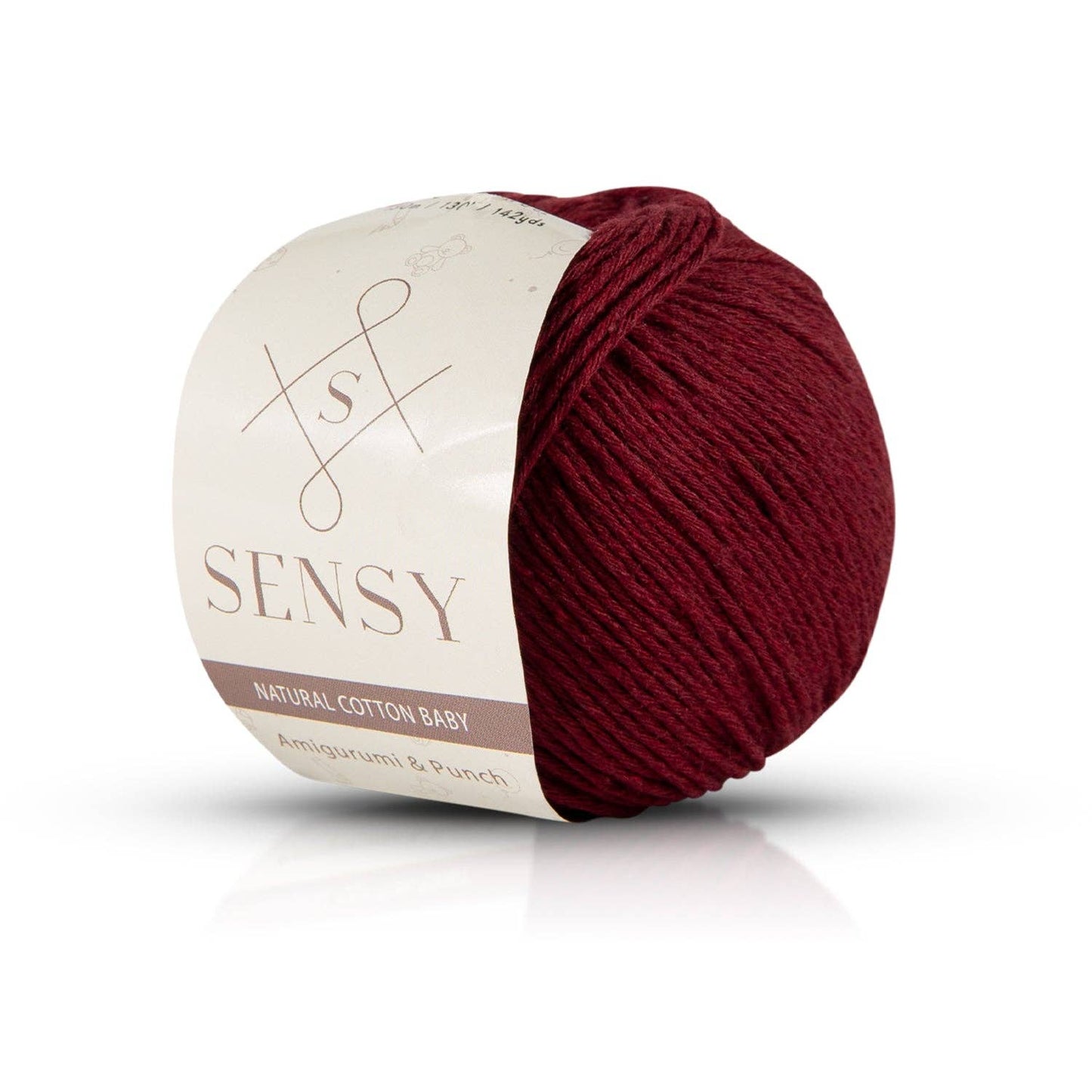 Sensy Premium 100% Soft Cotton Yarn for Amigurumi Knitting a: 28 - Red
