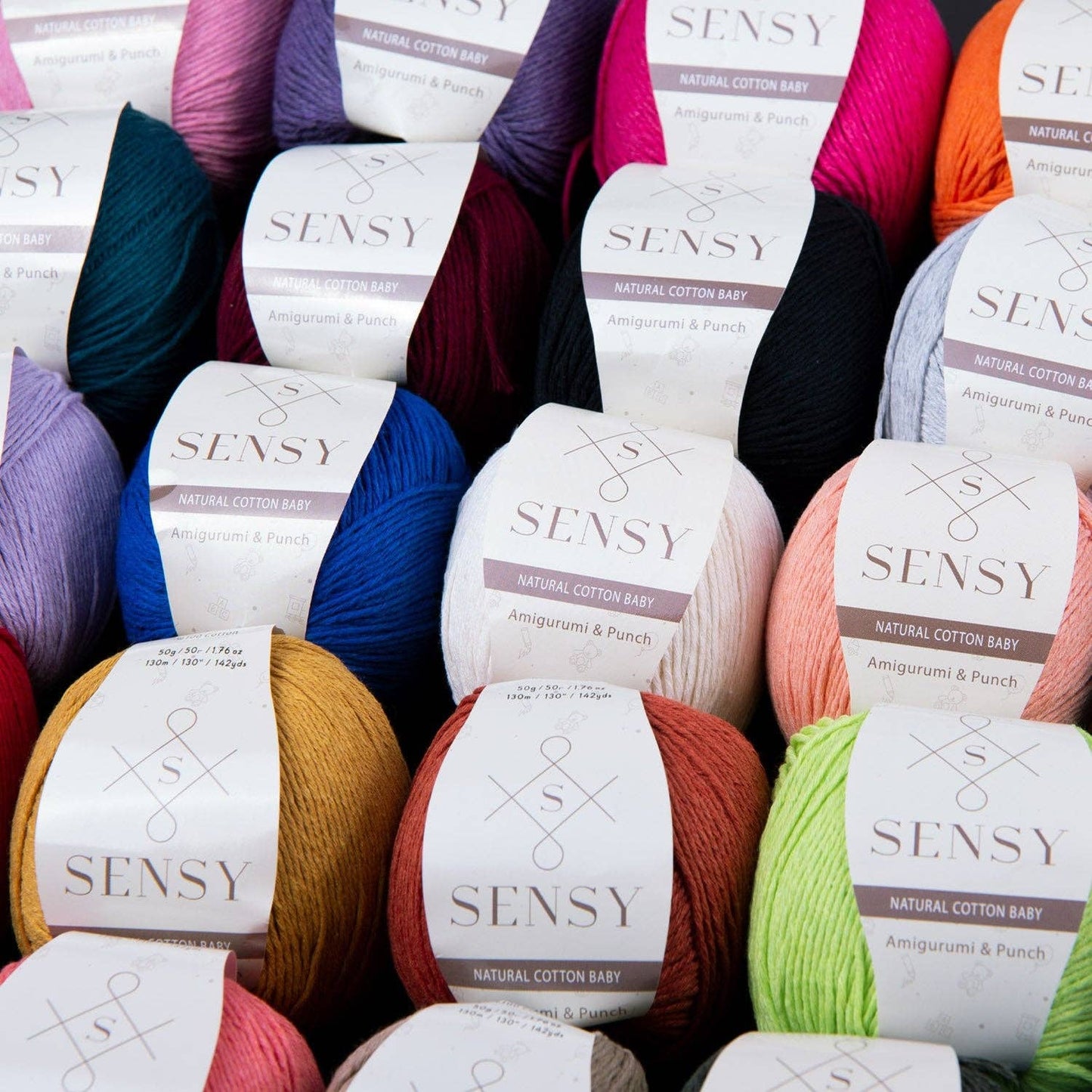 Sensy Premium 100% Soft Cotton Yarn for Amigurumi Knitting a: 28 - Red