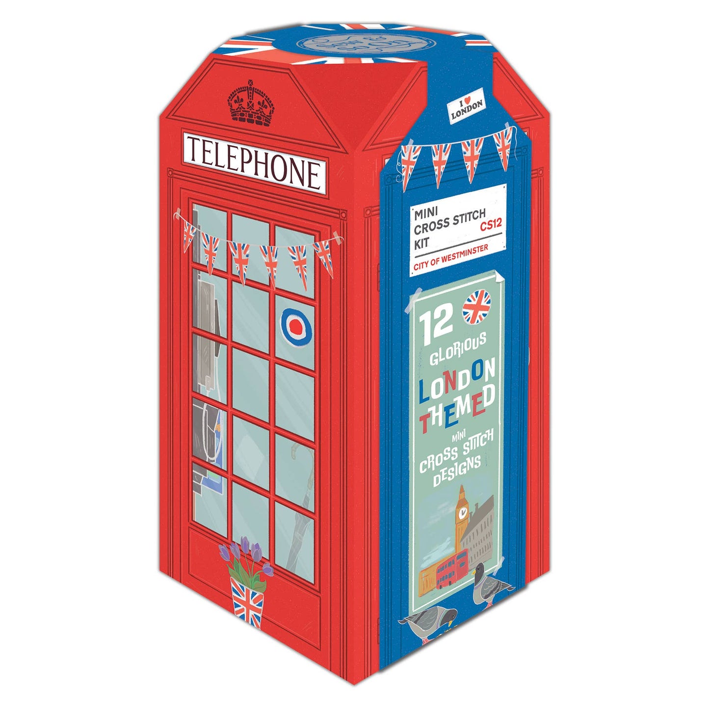 Sew & So On Mini Cross Stitch Kits, 12 Mini London Designs