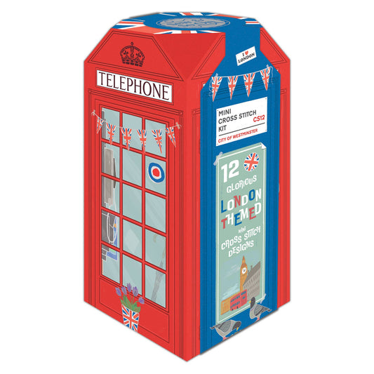 Sew & So On Mini Cross Stitch Kits, 12 Mini London Designs