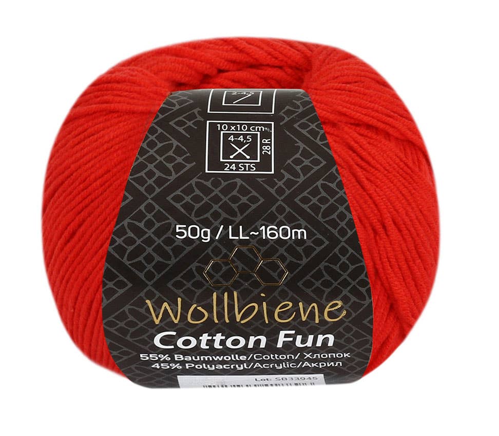 Cotton Fun all-season wool 50g knitting wool cotton mix: 25 black