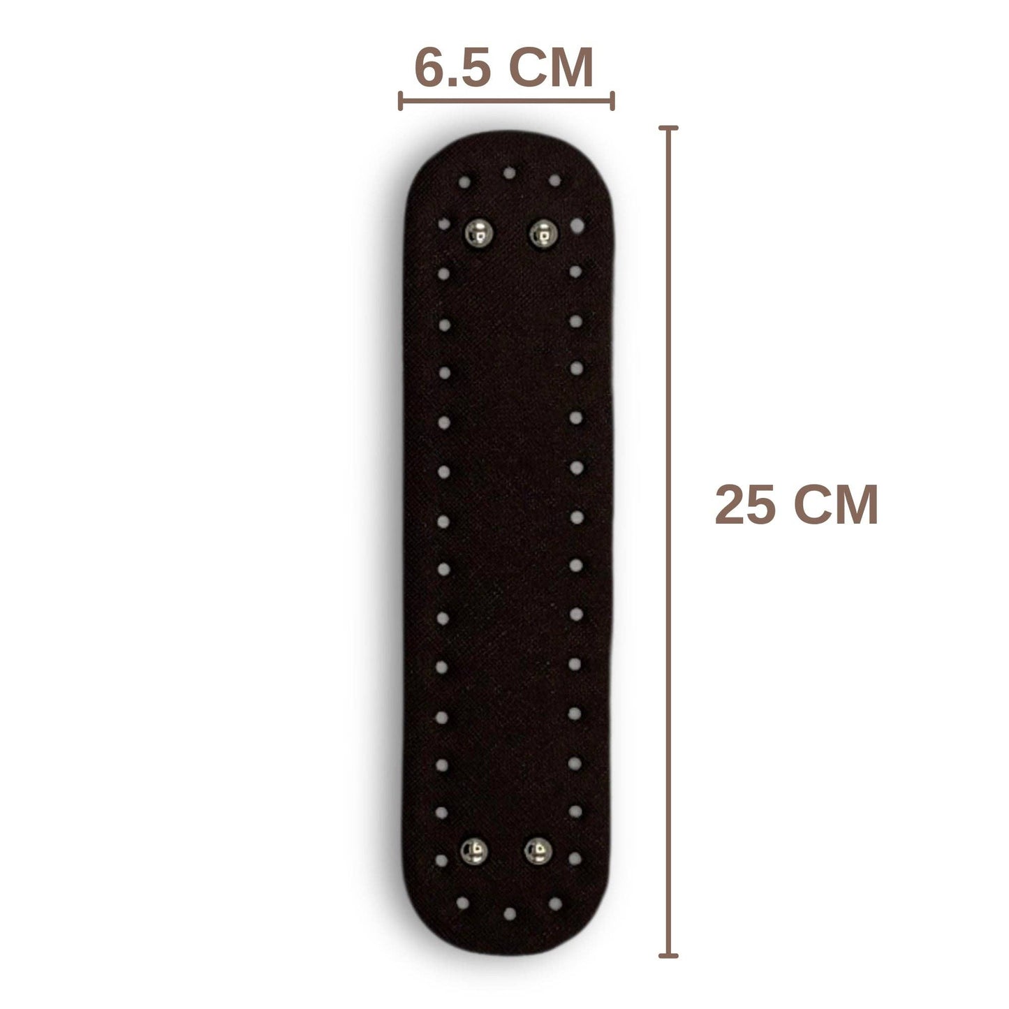 PU Leather Small Bag Base, Bag Bottom Pad (6.5 Cm x 25 Cm): Black