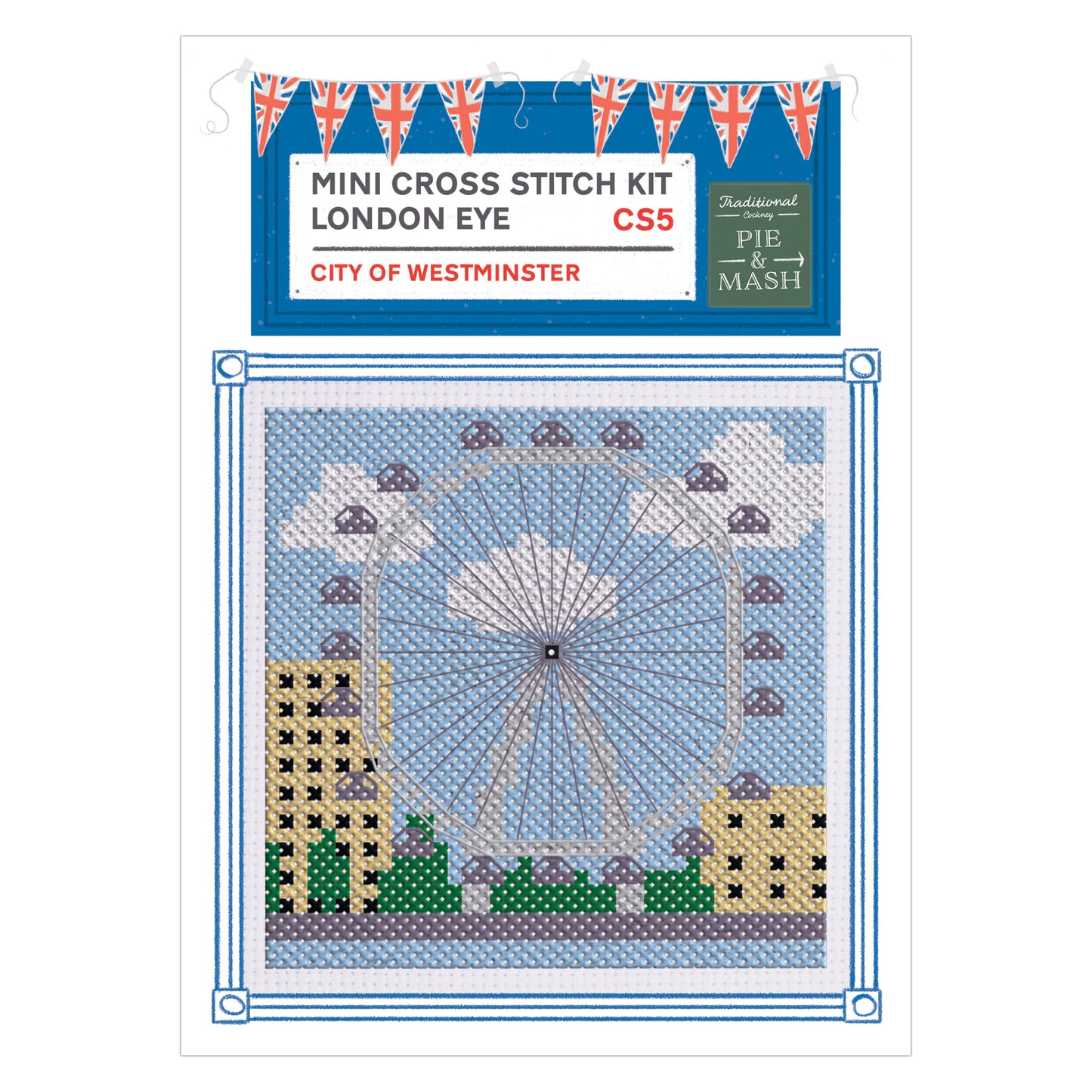 Sew & So On Mini Cross Stitch Kits, 12 Mini London Designs